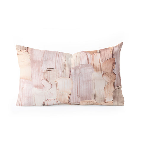 UtArt Shiny Metal Copper Hand Drawn Oblong Throw Pillow