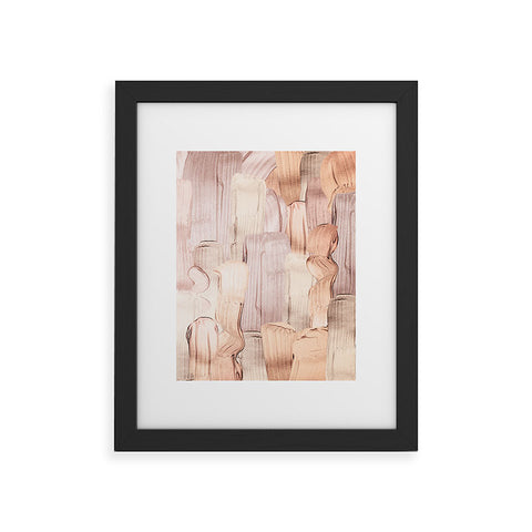 UtArt Shiny Metal Copper Hand Drawn Framed Art Print