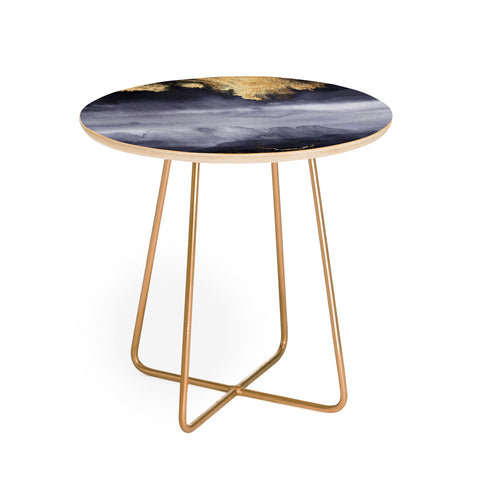 UtArt Thunderstorm I Round Side Table