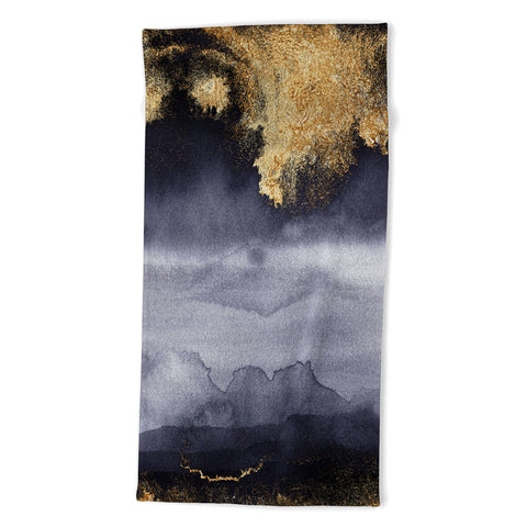 UtArt Thunderstorm I Beach Towel