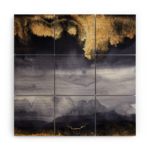 UtArt Thunderstorm I Wood Wall Mural