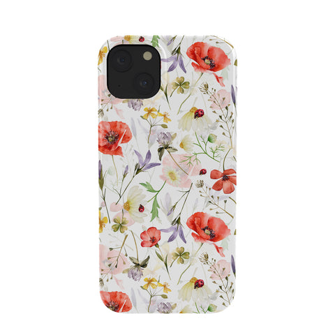 UtArt Watercolor Poppies Cornflowers Phone Case