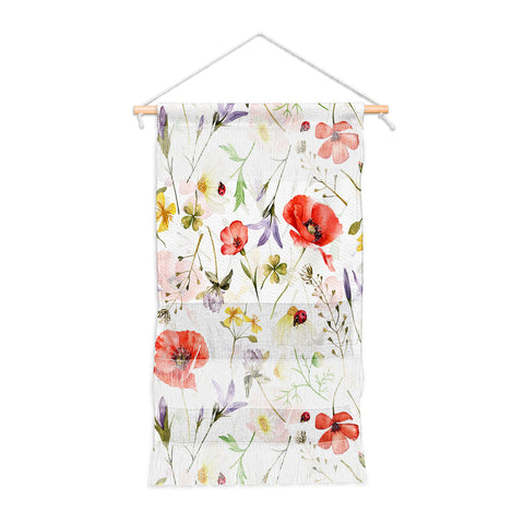 UtArt Watercolor Poppies Cornflowers Wall Hanging Portrait