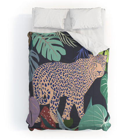 Uzualsunday Hello Leopard Comforter