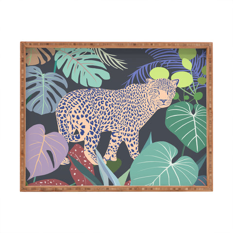 Uzualsunday Hello Leopard Rectangular Tray