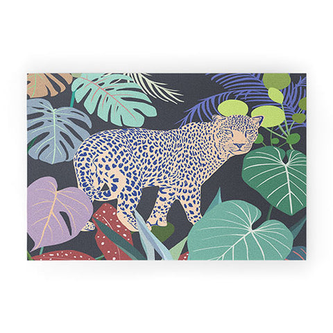 Uzualsunday Hello Leopard Welcome Mat