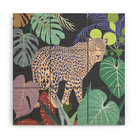 Uzualsunday Hello Leopard Wood Wall Mural
