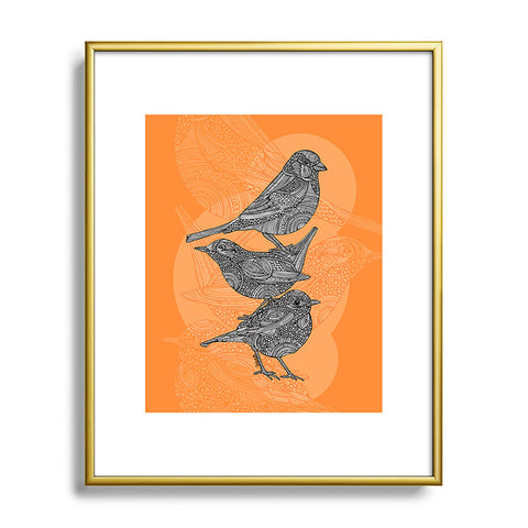 Valentina Ramos 3 Little Birds Metal Framed Art Print