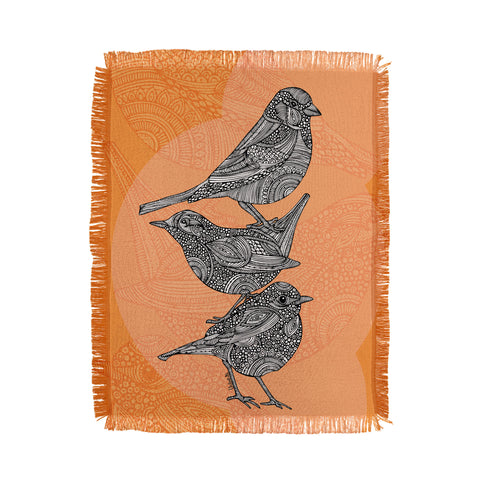 Valentina Ramos 3 Little Birds Throw Blanket
