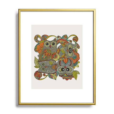 Valentina Ramos 4 Owls Metal Framed Art Print