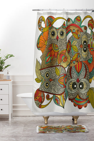 Valentina Ramos 4 Owls Shower Curtain And Mat