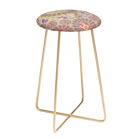 Valentina Ramos Amaranth pattern Counter Stool