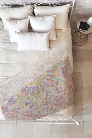 Valentina Ramos Amaranth pattern Fleece Throw Blanket
