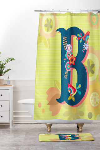 Valentina Ramos B is for Shower Curtain And Mat