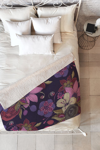 Valentina Ramos Beryl Violet Fleece Throw Blanket