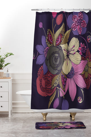 Valentina Ramos Beryl Violet Shower Curtain And Mat