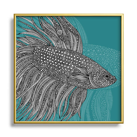 Valentina Ramos Beta Fish Metal Square Framed Art Print