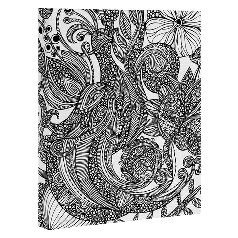 Valentina Ramos Bird In Flowers Black White Art Canvas
