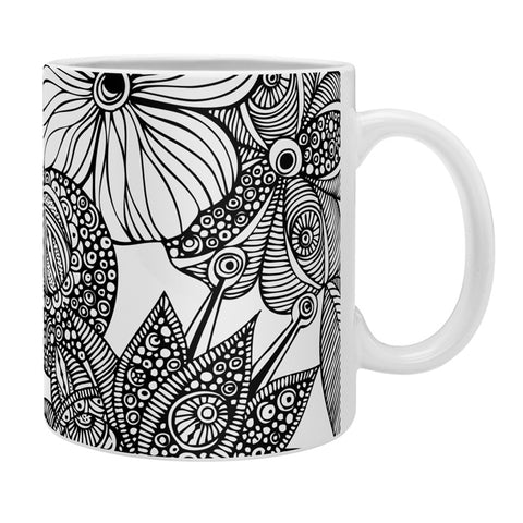 Valentina Ramos Bird In Flowers Black White Coffee Mug