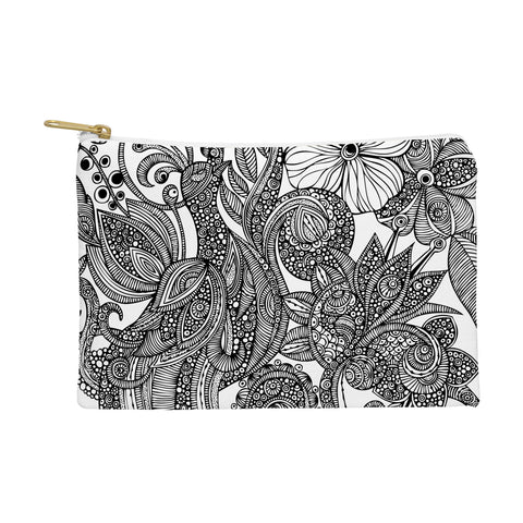 Valentina Ramos Bird In Flowers Black White Pouch