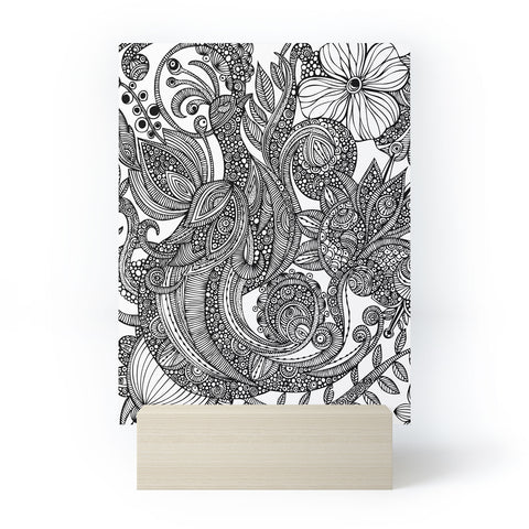 Valentina Ramos Bird In Flowers Black White Mini Art Print