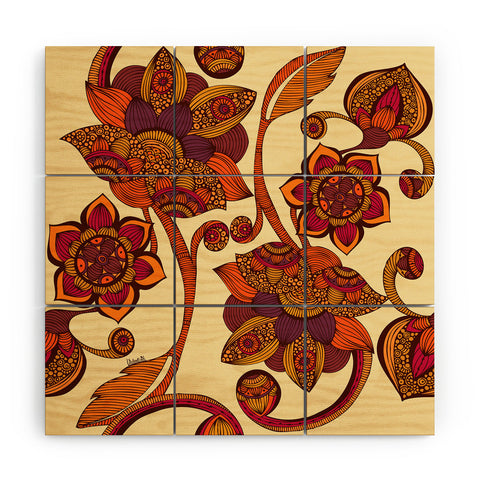 Valentina Ramos Boho Flowers Wood Wall Mural