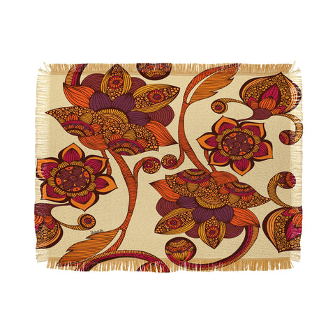 Valentina Ramos Boho Flowers Throw Blanket