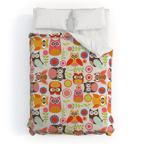 Valentina Ramos Cute Little Owls Duvet Cover