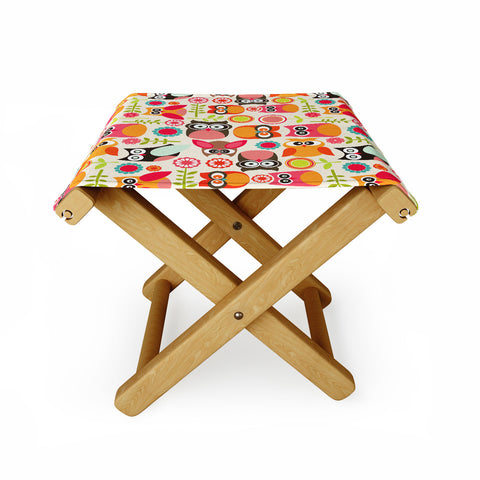 Valentina Ramos Cute Little Owls Folding Stool