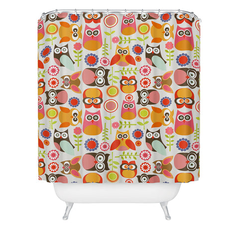 Valentina Ramos Cute Little Owls Shower Curtain