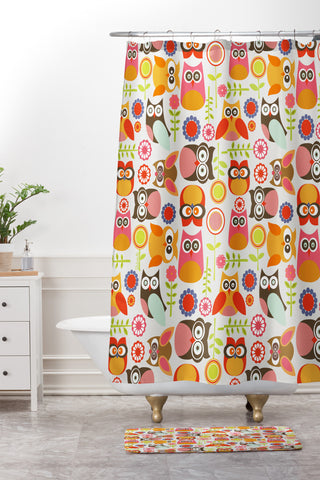Valentina Ramos Cute Little Owls Shower Curtain And Mat