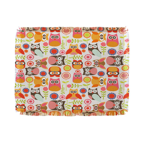 Valentina Ramos Cute Little Owls Throw Blanket
