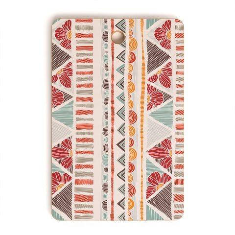Valentina Ramos Ethnic boho stripes Cutting Board Rectangle
