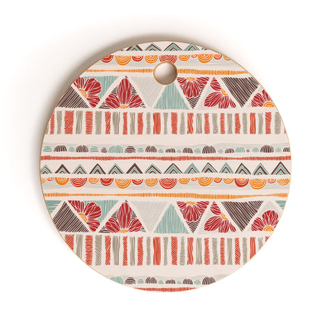 Valentina Ramos Ethnic boho stripes Cutting Board Round