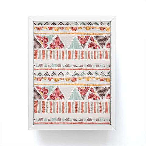 Valentina Ramos Ethnic boho stripes Framed Mini Art Print