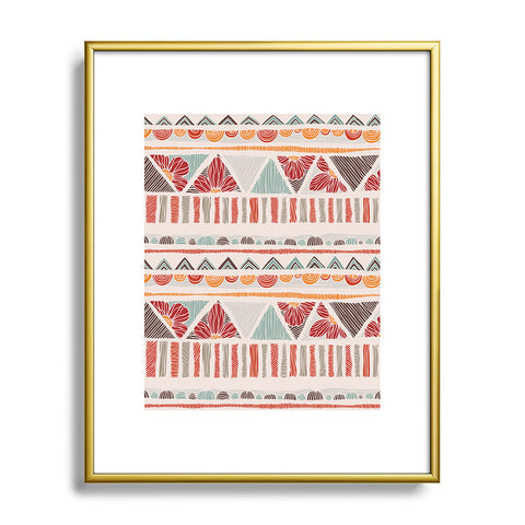 Valentina Ramos Ethnic boho stripes Metal Framed Art Print