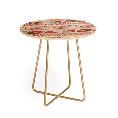 Valentina Ramos Ethnic boho stripes Round Side Table