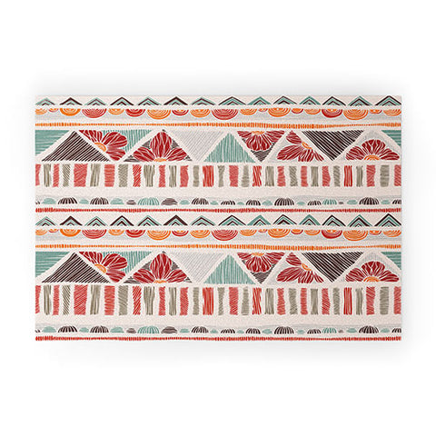 Valentina Ramos Ethnic boho stripes Welcome Mat