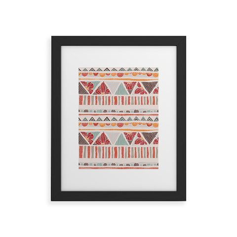Valentina Ramos Ethnic boho stripes Framed Art Print