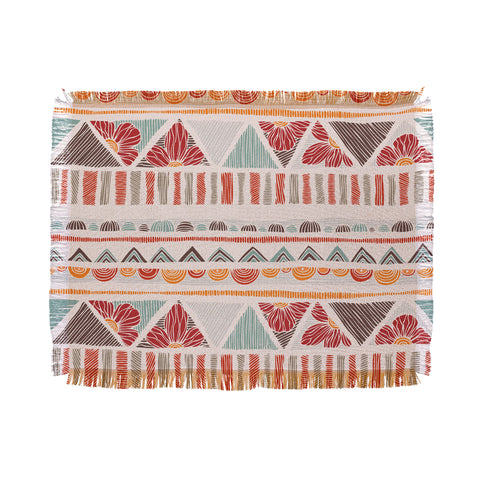 Valentina Ramos Ethnic boho stripes Throw Blanket