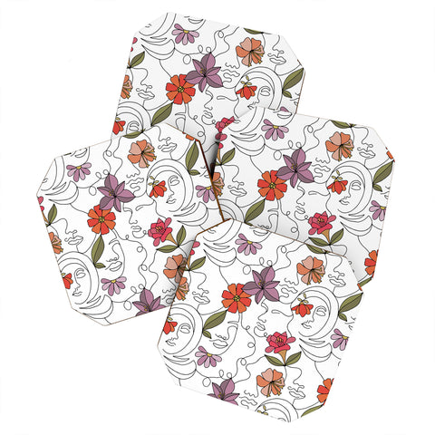Valentina Ramos Faces and Flowers Coaster Set