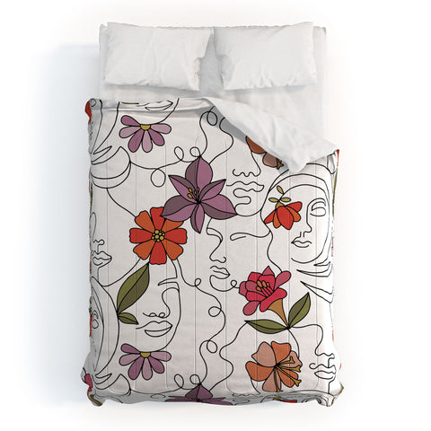 Valentina Ramos Faces and Flowers Comforter