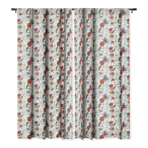 Valentina Ramos Faces and Flowers Blackout Window Curtain