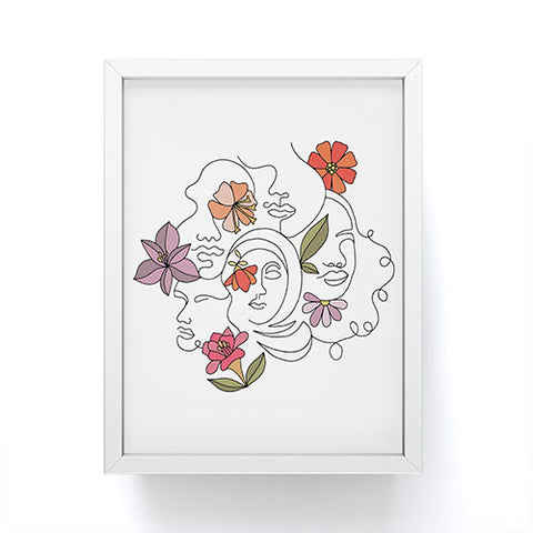 Valentina Ramos Faces and Flowers Framed Mini Art Print