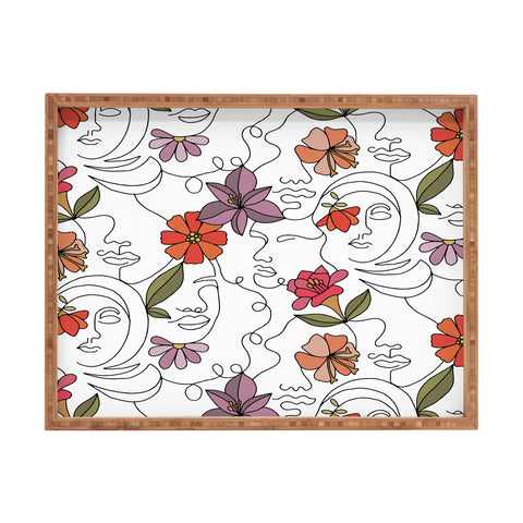 Valentina Ramos Faces and Flowers Rectangular Tray