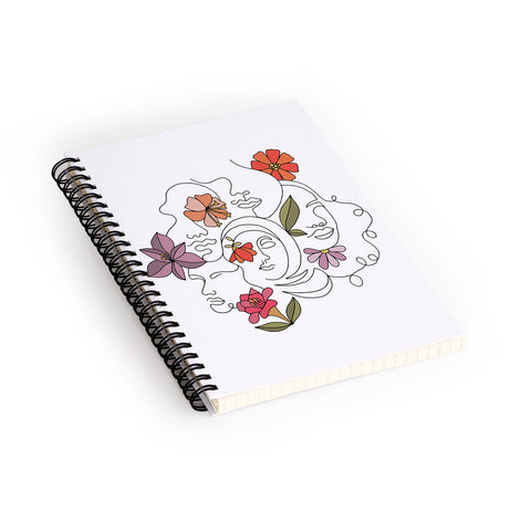 Valentina Ramos Faces and Flowers Spiral Notebook