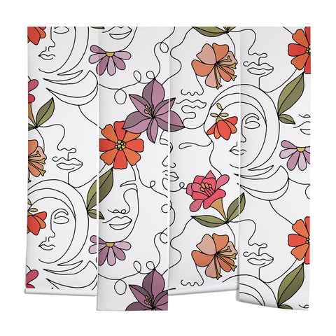 Valentina Ramos Faces and Flowers Wall Mural