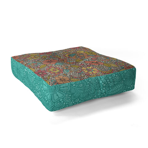 Valentina Ramos Garden Doodles Floor Pillow Square