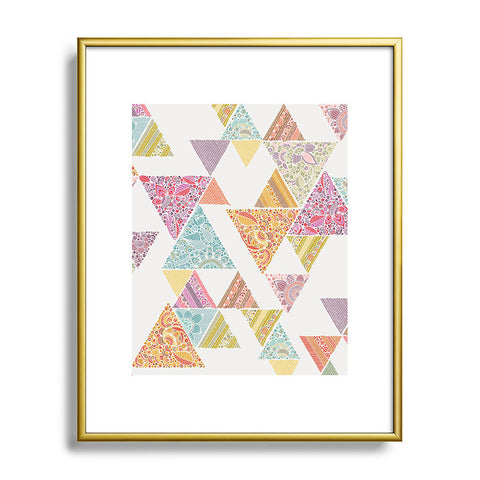 Valentina Ramos Geo Road pattern Metal Framed Art Print