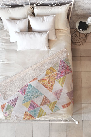 Valentina Ramos Geo Road pattern Fleece Throw Blanket